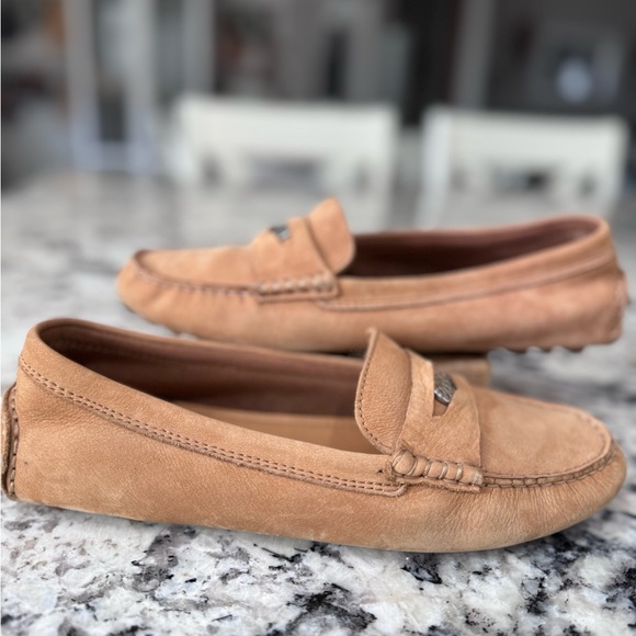 Coach Nicola Suede Driving Loafers Tan - Picture 5 of 9